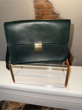 Vintage  Louis Vuitton Selenga clutch  - Epicea Green Taiga - 2001 - authentic